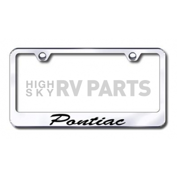 Automotive Gold License Plate Frame - Silver Stainless Steel - LFSPONEC