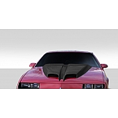 Extreme Dimensions Hood Scoop - Double Vented  Fiberglass Reinforced Plastic Black - 112440