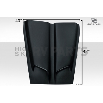 Extreme Dimensions Hood Scoop - Double Vented  Fiberglass Reinforced Plastic Black - 112440-3