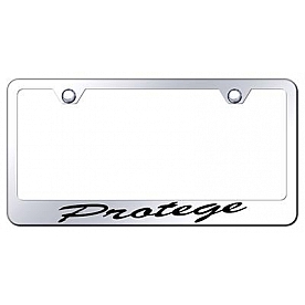 Automotive Gold License Plate Frame - Silver Stainless Steel - LFSPROEC
