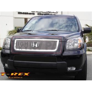 T-Rex Truck Products Grille Insert - Mesh Rectangular Polished Stainless Steel - 54709