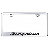 Automotive Gold License Plate Frame - Silver Stainless Steel - LFSRIDEC