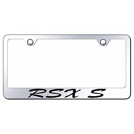 Automotive Gold License Plate Frame - Silver Stainless Steel - LFSRSSEC