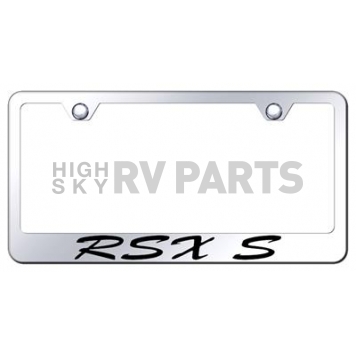 Automotive Gold License Plate Frame - Silver Stainless Steel - LFSRSSEC