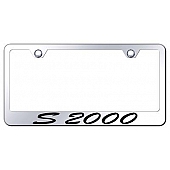 Automotive Gold License Plate Frame - Silver Stainless Steel - LFSS20EC