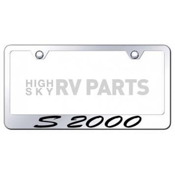 Automotive Gold License Plate Frame - Silver Stainless Steel - LFSS20EC