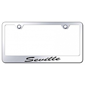 Automotive Gold License Plate Frame - Silver Stainless Steel - LFSSEVEC