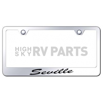 Automotive Gold License Plate Frame - Silver Stainless Steel - LFSSEVEC