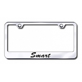 Automotive Gold License Plate Frame - Silver Stainless Steel - LFSSMAEC