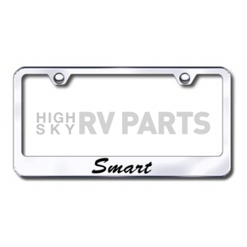 Automotive Gold License Plate Frame - Silver Stainless Steel - LFSSMAEC