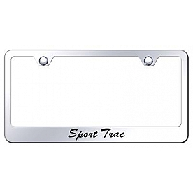 Automotive Gold License Plate Frame - Silver Stainless Steel - LFSSPTEC
