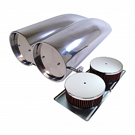 RPC Racing Power Company Hood Scoop - Polished Aluminum Silver - R5236X