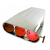 RPC Racing Power Company Hood Scoop - Polished Aluminum Silver Body - R5239