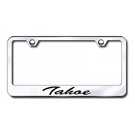 Automotive Gold License Plate Frame - Silver Stainless Steel - LFSTAHEC