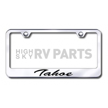 Automotive Gold License Plate Frame - Silver Stainless Steel - LFSTAHEC