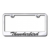 Automotive Gold License Plate Frame - Silver Stainless Steel - LFSTHUEC