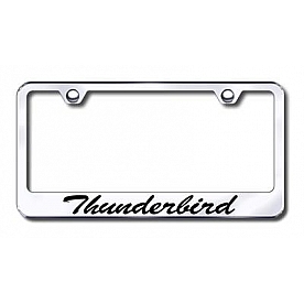 Automotive Gold License Plate Frame - Silver Stainless Steel - LFSTHUEC