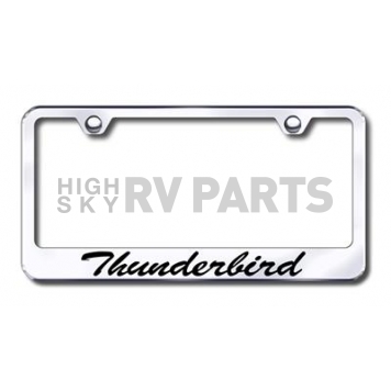 Automotive Gold License Plate Frame - Silver Stainless Steel - LFSTHUEC