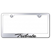 Automotive Gold License Plate Frame - Silver Stainless Steel - LFSTRIEC