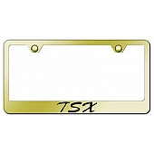 Automotive Gold License Plate Frame - Gold Stainless Steel - LFSTSXEG