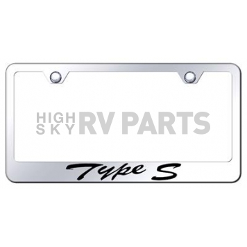 Automotive Gold License Plate Frame - Silver Stainless Steel - LFSTYPEC