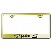 Automotive Gold License Plate Frame - Gold Stainless Steel - LFSTYPEG