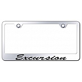Automotive Gold License Plate Frame - Silver Stainless Steel - LFSXCUEC