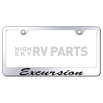 Automotive Gold License Plate Frame - Silver Stainless Steel - LFSXCUEC