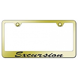 Automotive Gold License Plate Frame - Gold Stainless Steel - LFSXCUEG