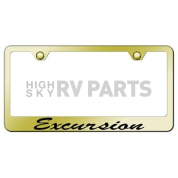 Automotive Gold License Plate Frame - Gold Stainless Steel - LFSXCUEG