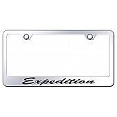 Automotive Gold License Plate Frame - Silver Stainless Steel - LFSXPDEC