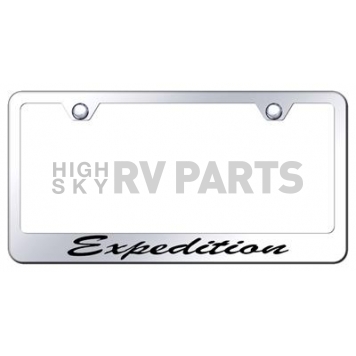 Automotive Gold License Plate Frame - Silver Stainless Steel - LFSXPDEC