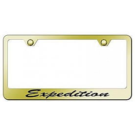 Automotive Gold License Plate Frame - Gold Stainless Steel - LFSXPDEG