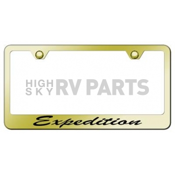Automotive Gold License Plate Frame - Gold Stainless Steel - LFSXPDEG