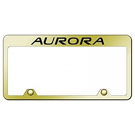 Automotive Gold License Plate Frame - Gold Stainless Steel - RFAUREG