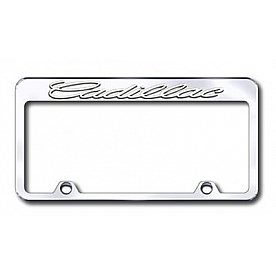 Automotive Gold License Plate Frame - Silver Stainless Steel - RFCADCC