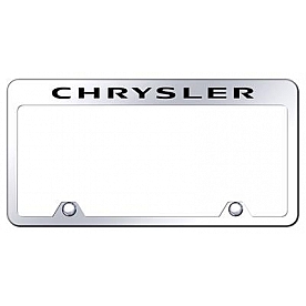 Automotive Gold License Plate Frame - Silver Stainless Steel - RFCHREC