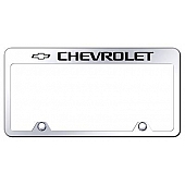 Automotive Gold License Plate Frame - Silver Stainless Steel - RFCHVEC