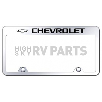 Automotive Gold License Plate Frame - Silver Stainless Steel - RFCHVEC