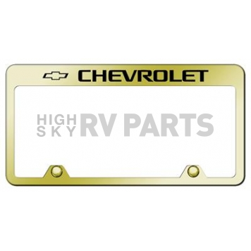 Automotive Gold License Plate Frame - Gold Stainless Steel - RFCHVEG