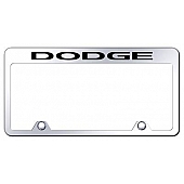 Automotive Gold License Plate Frame - Silver Stainless Steel - RFDODEC