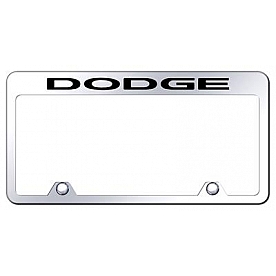 Automotive Gold License Plate Frame - Silver Stainless Steel - RFDODEC