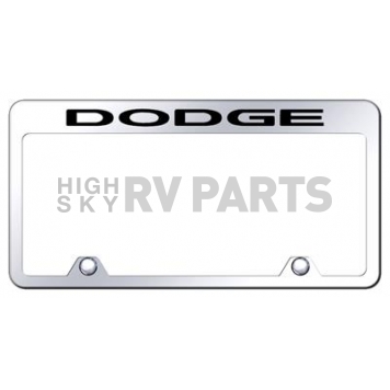 Automotive Gold License Plate Frame - Silver Stainless Steel - RFDODEC