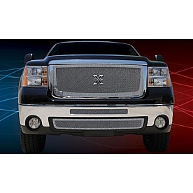 T-Rex Truck Products Grille Insert - Mesh Rectangular Polished Stainless Steel - 6712060