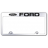 Automotive Gold License Plate Frame - Silver Stainless Steel - RFFOREC