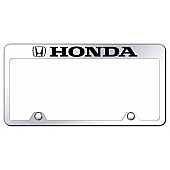 Automotive Gold License Plate Frame - Silver Stainless Steel - RFHONEC