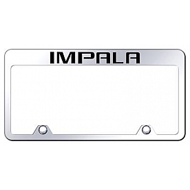 Automotive Gold License Plate Frame - Silver Stainless Steel - RFIMPEC