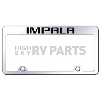 Automotive Gold License Plate Frame - Silver Stainless Steel - RFIMPEC