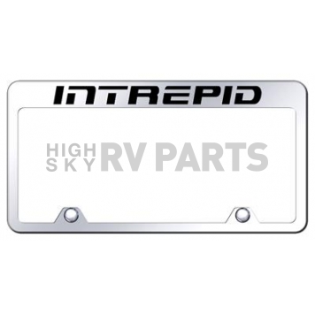 Automotive Gold License Plate Frame - Silver Stainless Steel - RFINREC