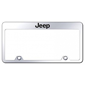 Automotive Gold License Plate Frame - Silver Stainless Steel - RFJEEEC